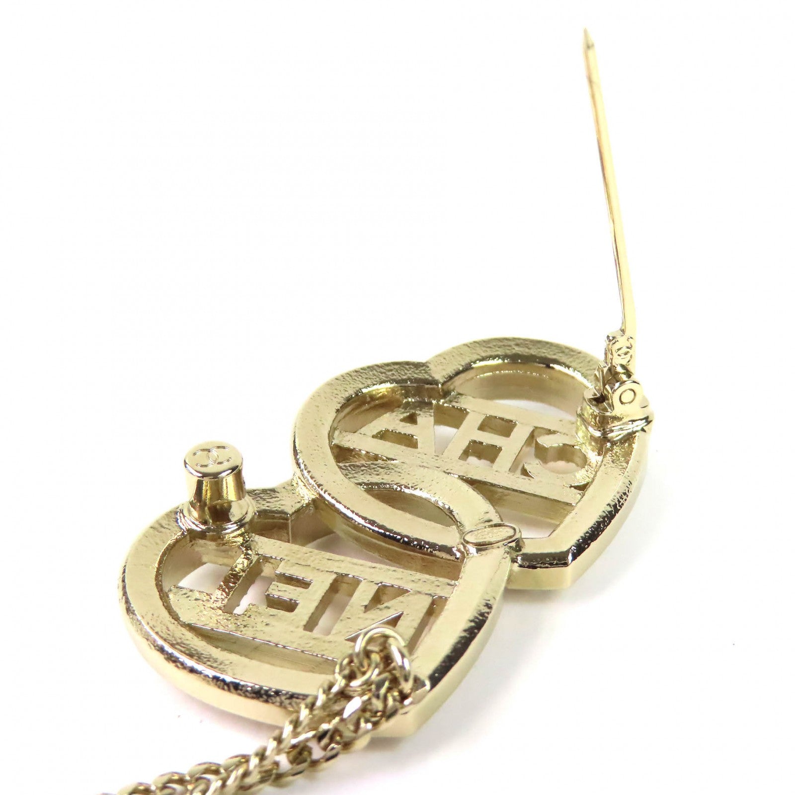 CHANEL gold CC logo chain crystal women's accessory / シャネル レディース ゴールド CCロゴ チェーン クリスタル アクセサリー