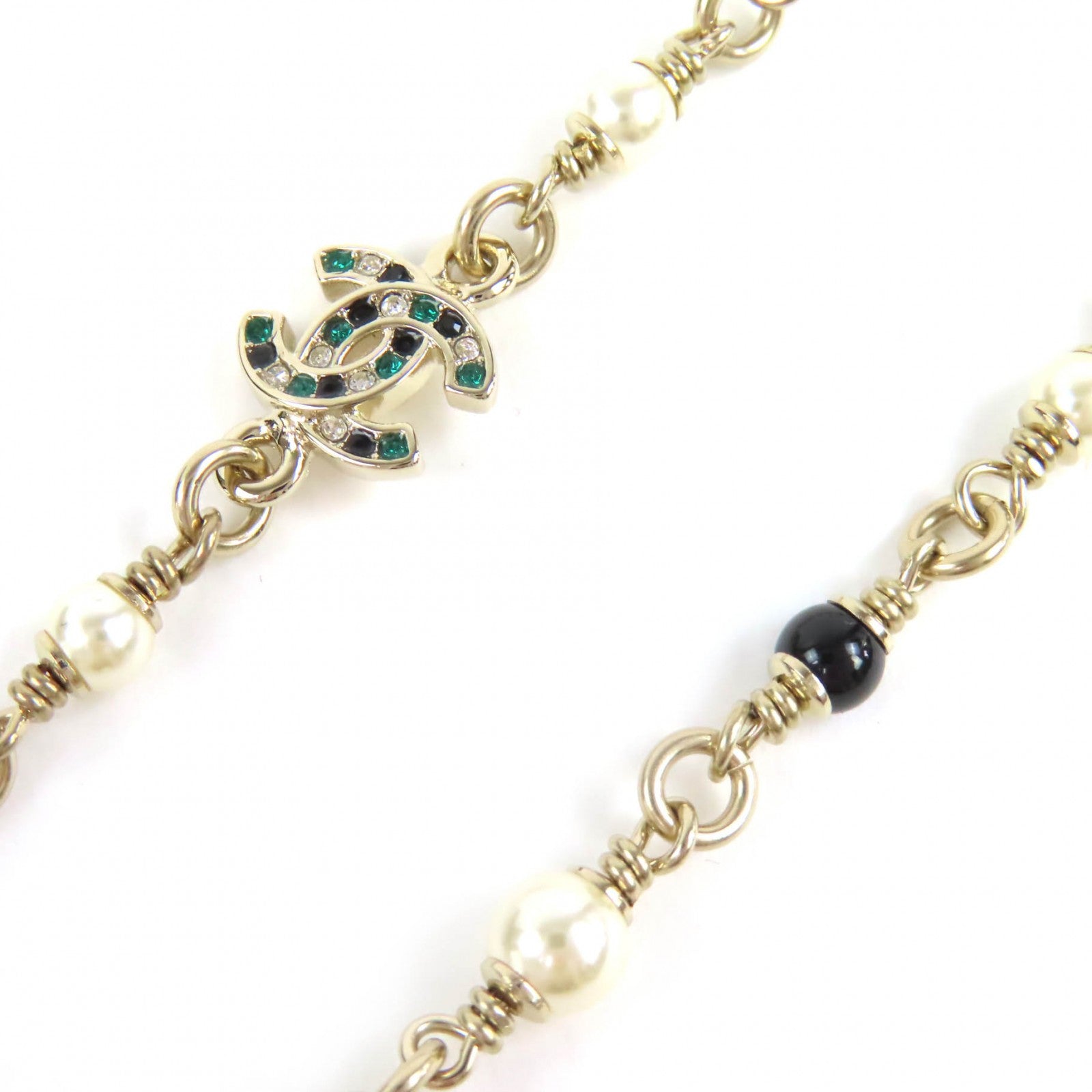 CHANEL gold CC logo pearl crystal women's accessory / シャネル レディース ゴールド CCロゴ パール クリスタル アクセサリー