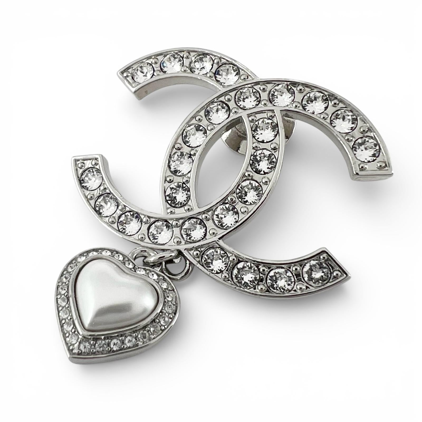 CHANEL silver CC logo crystal women's accessory / シャネル レディース シルバー CCロゴ クリスタル アクセサリー