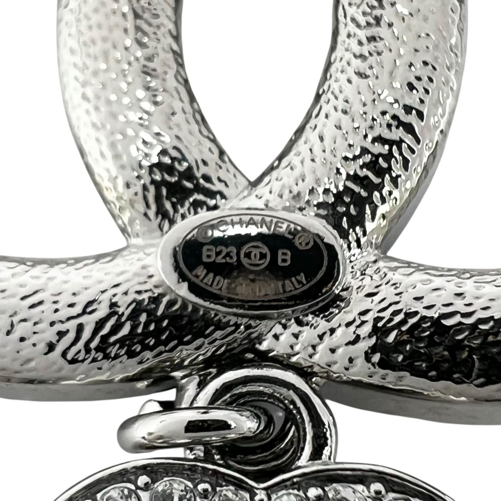 CHANEL silver CC logo crystal women's accessory / シャネル レディース シルバー CCロゴ クリスタル アクセサリー
