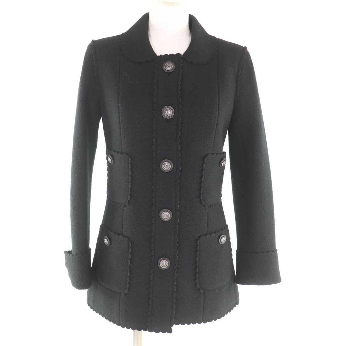 CHANEL black button women's jacket 1
