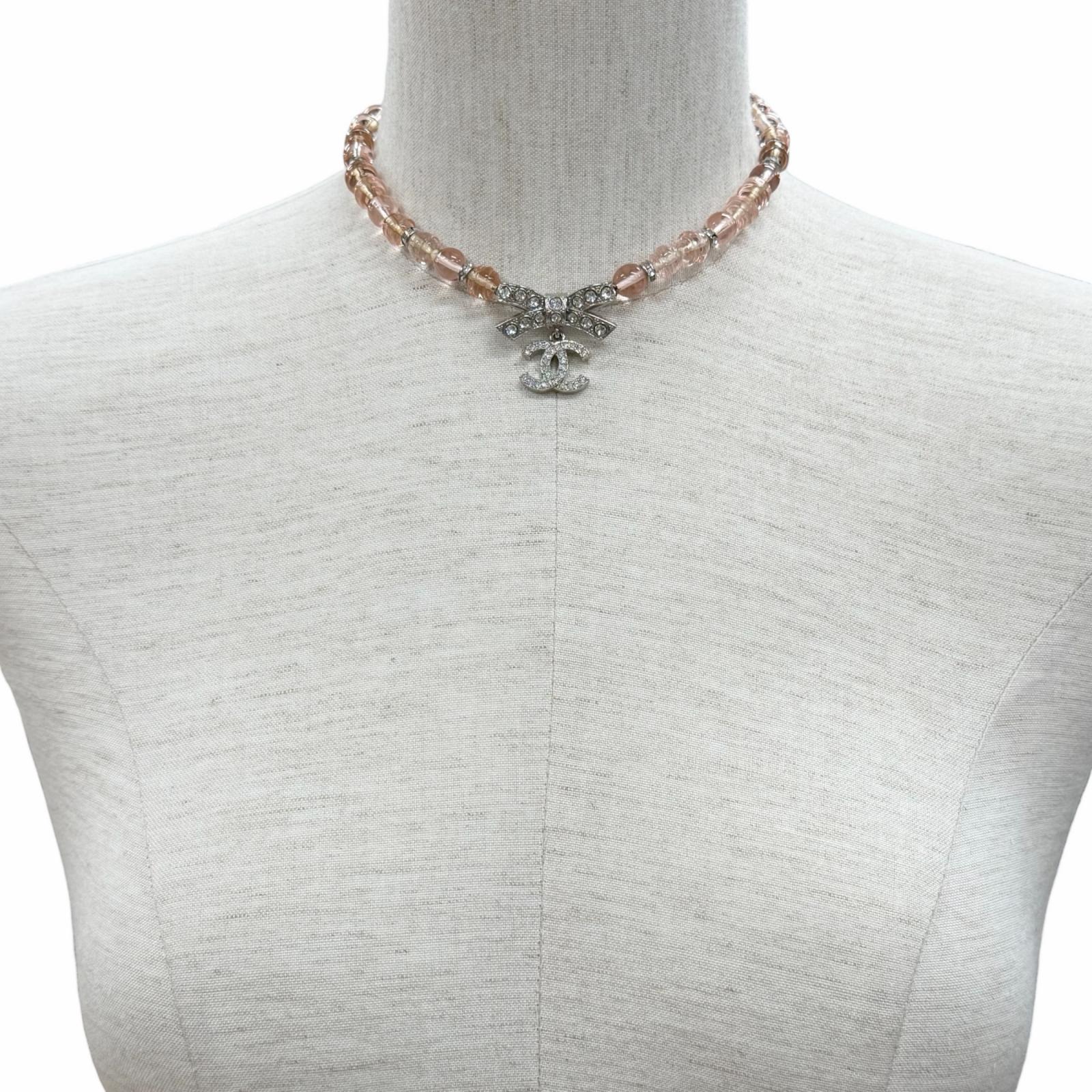 CHANEL pink CC logo crystal women's accessory / シャネル レディース ピンク CCロゴ クリスタル アクセサリー