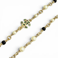 CHANEL gold CC logo pearl crystal women's accessory / シャネル レディース ゴールド CCロゴ パール クリスタル アクセサリー