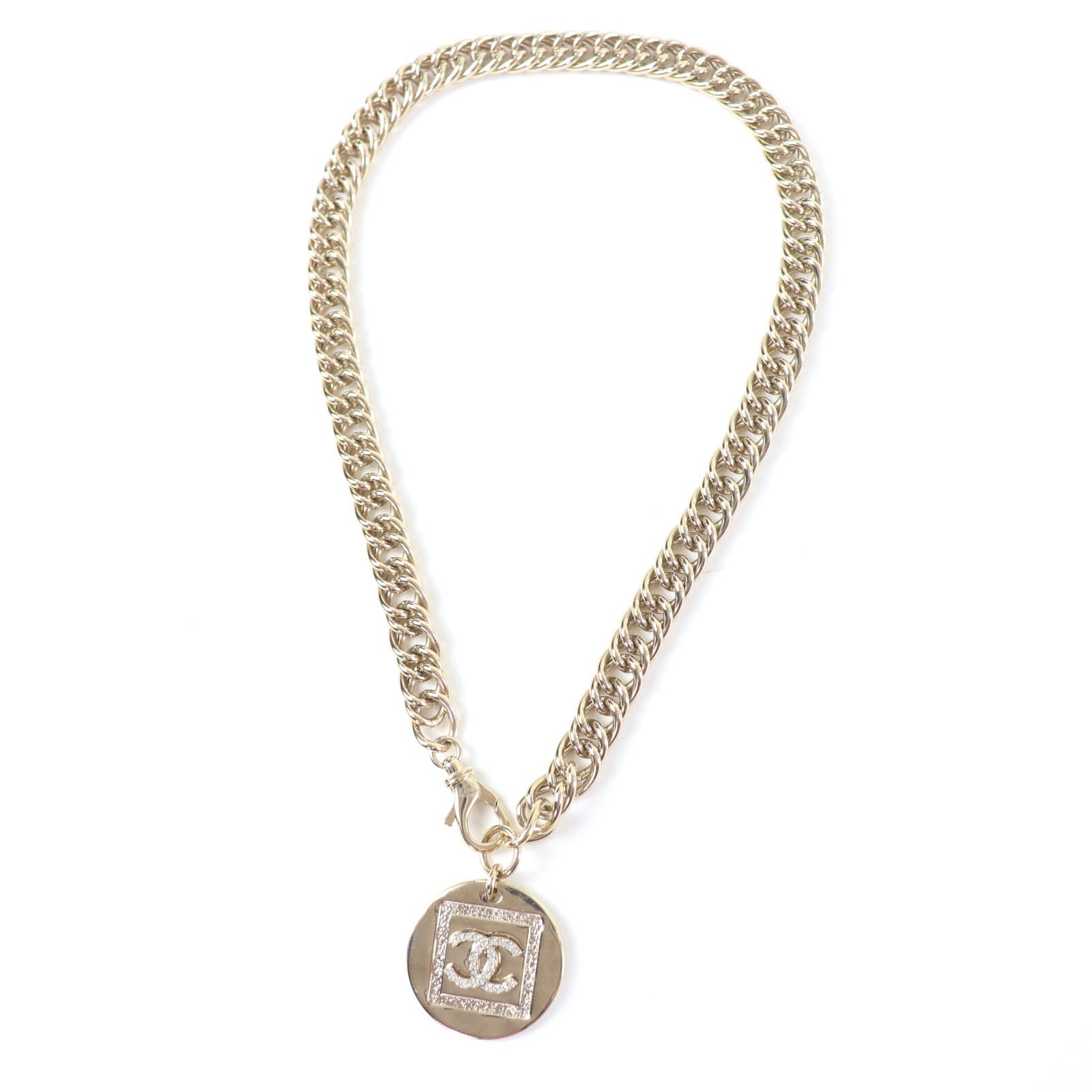 CHANEL gold CC logo crystal women's accessory / シャネル レディース ゴールド CCロゴ クリスタル アクセサリー