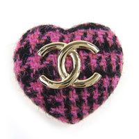 CHANEL pink tweed CC logo women's accessory / シャネル レディース ピンク ツイード CCロゴ アクセサリー