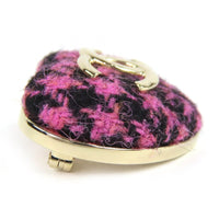 CHANEL pink tweed CC logo women's accessory / シャネル レディース ピンク ツイード CCロゴ アクセサリー
