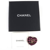 CHANEL pink tweed CC logo women's accessory / シャネル レディース ピンク ツイード CCロゴ アクセサリー