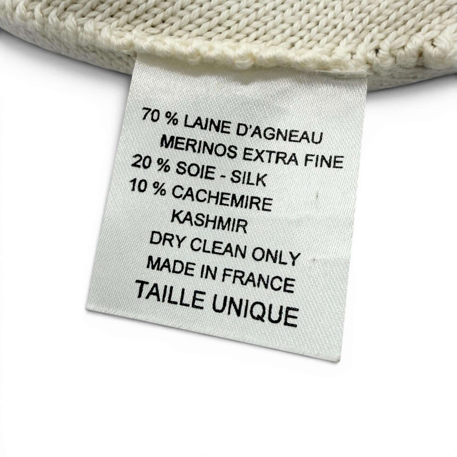 CHANEL grey knit CC logo women's accessory / シャネル レディース グレー ニット CCロゴ アクセサリー