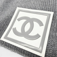 CHANEL grey knit CC logo women's accessory / シャネル レディース グレー ニット CCロゴ アクセサリー