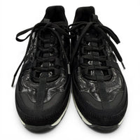 CHANEL Black Low cut sneakers Women COCO Mark Lace-up 02