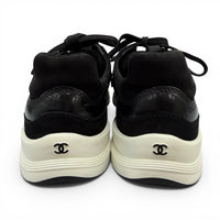 CHANEL Black Low cut sneakers Women COCO Mark Lace-up 03