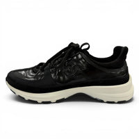 CHANEL Black Low cut sneakers Women COCO Mark Lace-up 05