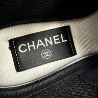 CHANEL Black Low cut sneakers Women COCO Mark Lace-up 09
