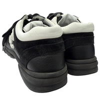 CHANEL Black Low Cut Sneakers Mens COCO Mark Lace Up 05