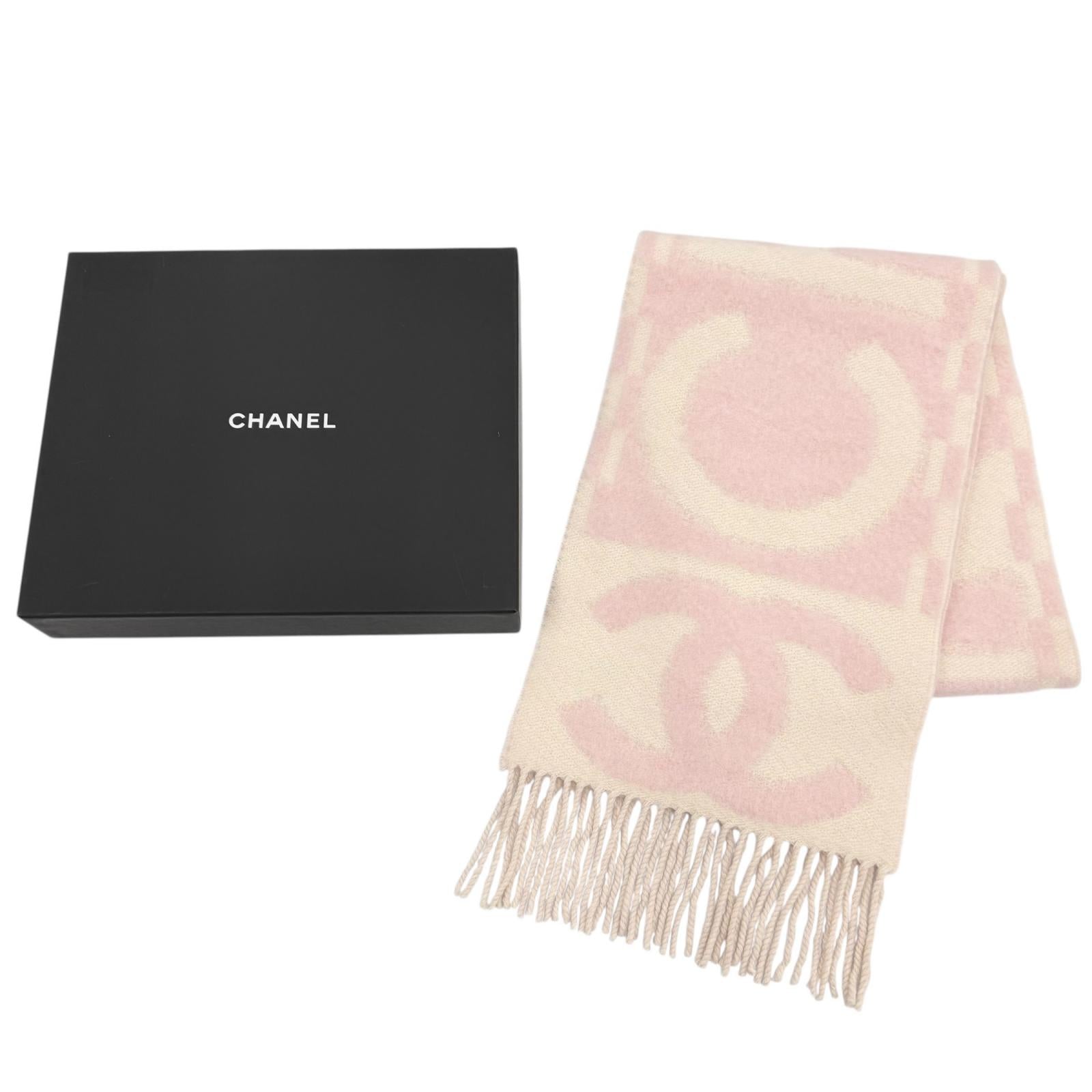 CHANEL Pink Women COCO Mark Logo Design Fringe 02