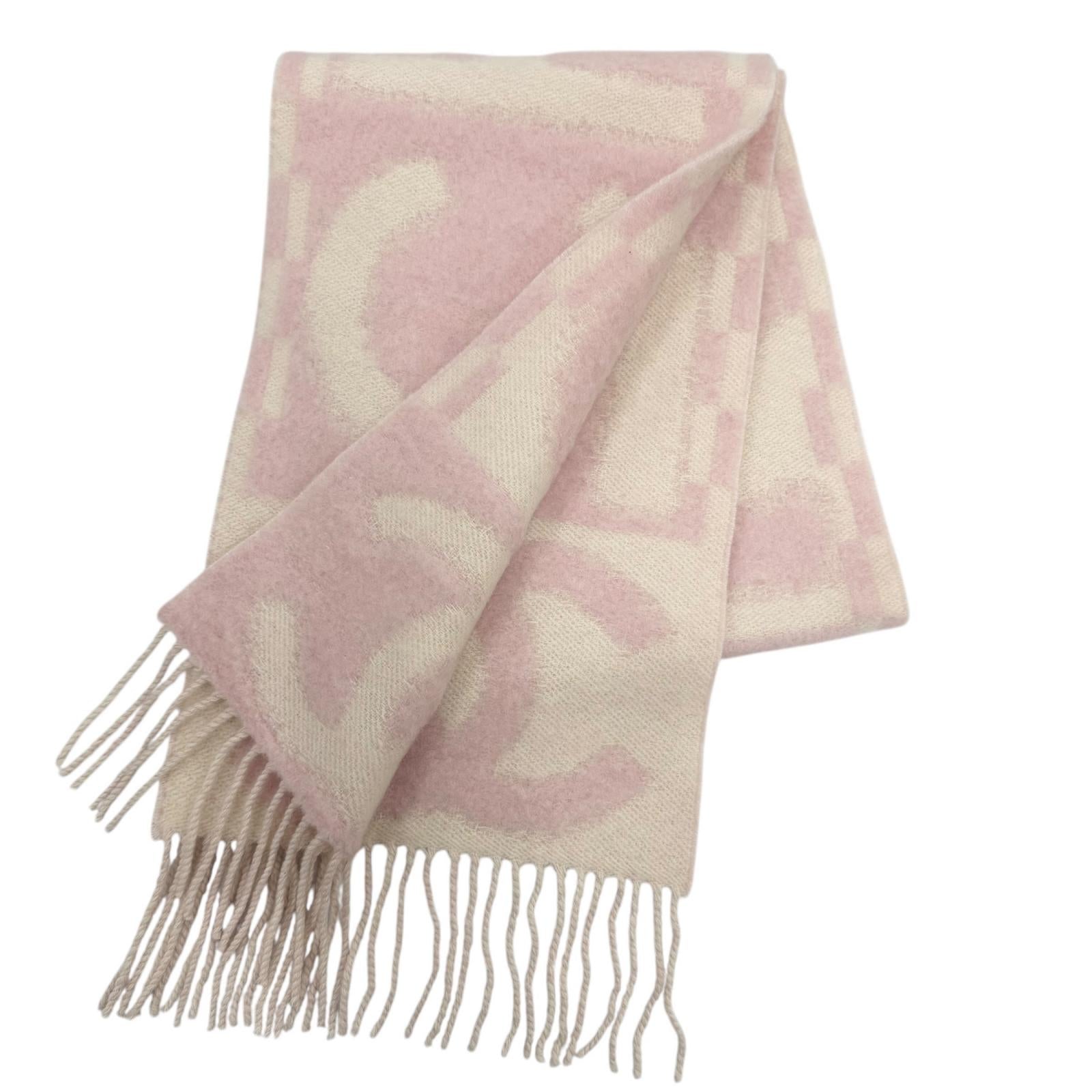 CHANEL Pink Women COCO Mark Logo Design Fringe 03