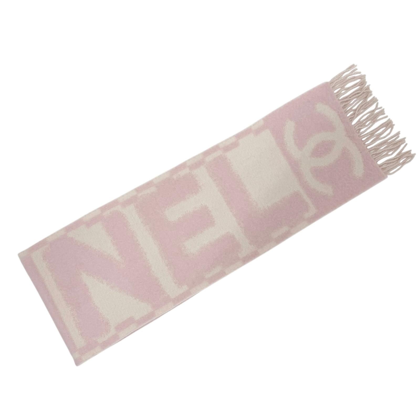 CHANEL Pink Women COCO Mark Logo Design Fringe 05