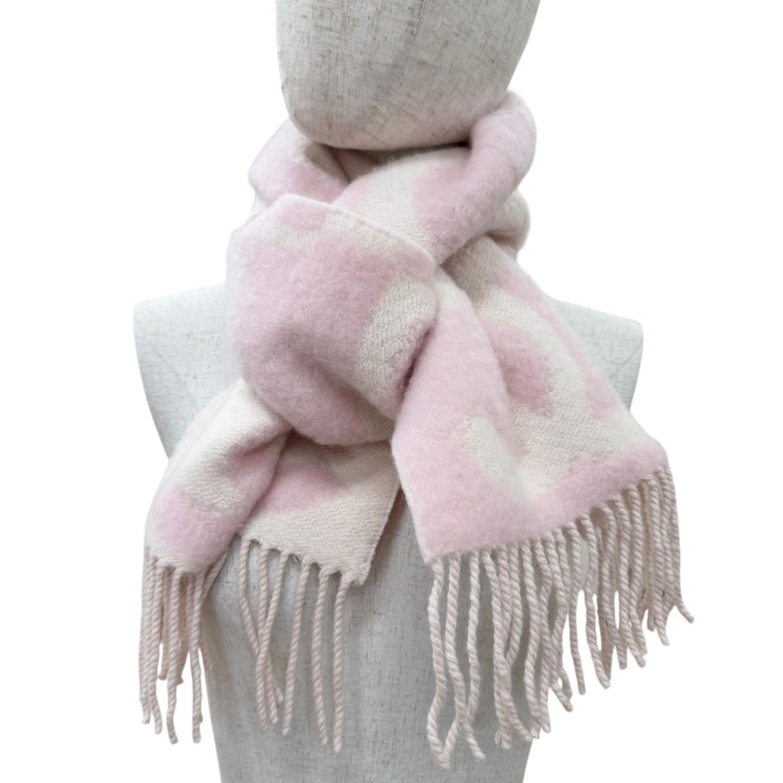 CHANEL Pink Women COCO Mark Logo Design Fringe 06