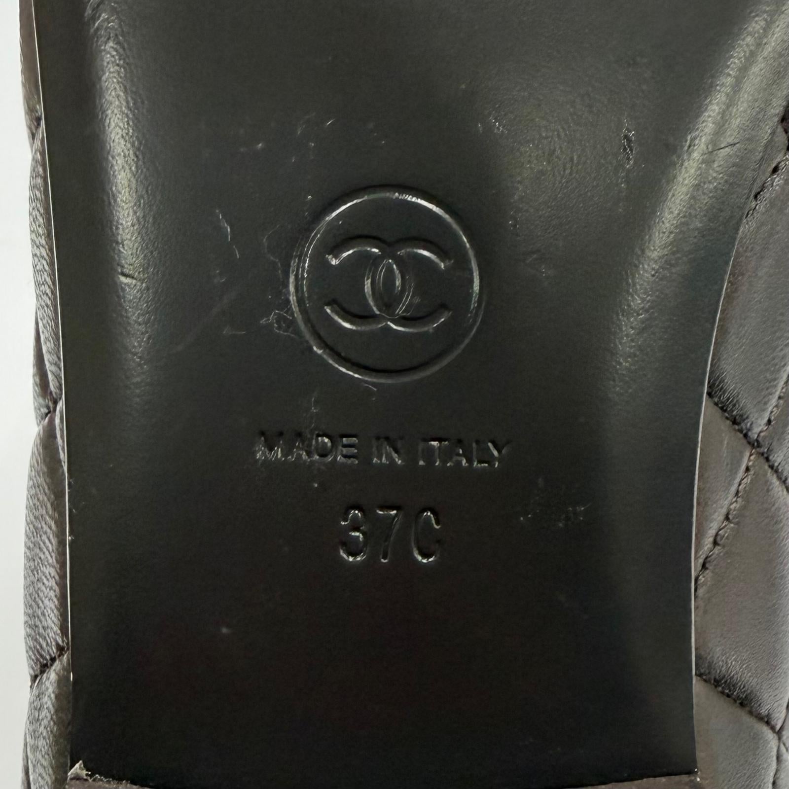 CHANEL Brown Ballet Shoes Women COCO Mark Matrasse 12