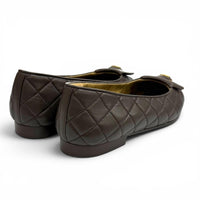 CHANEL Brown Ballet Shoes Women COCO Mark Matrasse 03