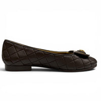 CHANEL Brown Ballet Shoes Women COCO Mark Matrasse 06