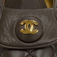 CHANEL Brown Ballet Shoes Women COCO Mark Matrasse 09
