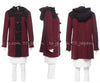 CHANEL 11A Red Black Wool Hooded Duffle Tweed Coat 38 44 46 シャネル レッド ブラック ウール フード ツイード コート 即発