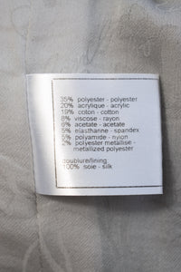 CHANEL 08S Gray Purple Braid Trim Lesage Tweed Jacket 38 シャネル グレー パープル ブレイド トリム CC握手ボタン ルサージュ ツイード ジャケット 即発