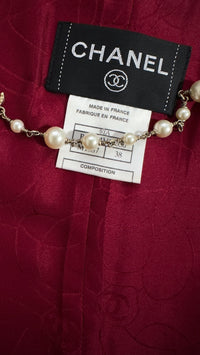 CHANEL 01A Vintage Red Pink Wool Tweed Dress 38 40 シャネル ヴィンテージ レッド ピンク ウール ツイード ワンピース 即発