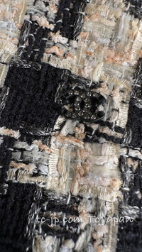 CHANEL 04PF Ivory Beige Bow Ribbon Jacket Skirt Suit 38 シャネル アイボリー ベージュ リボン ツイード ジャケット スカート スーツ 即発 - TC JAPAN