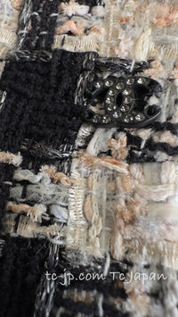 CHANEL 04PF Ivory Beige Bow Ribbon Jacket Skirt Suit 38 シャネル アイボリー ベージュ リボン ツイード ジャケット スカート スーツ 即発 - TC JAPAN