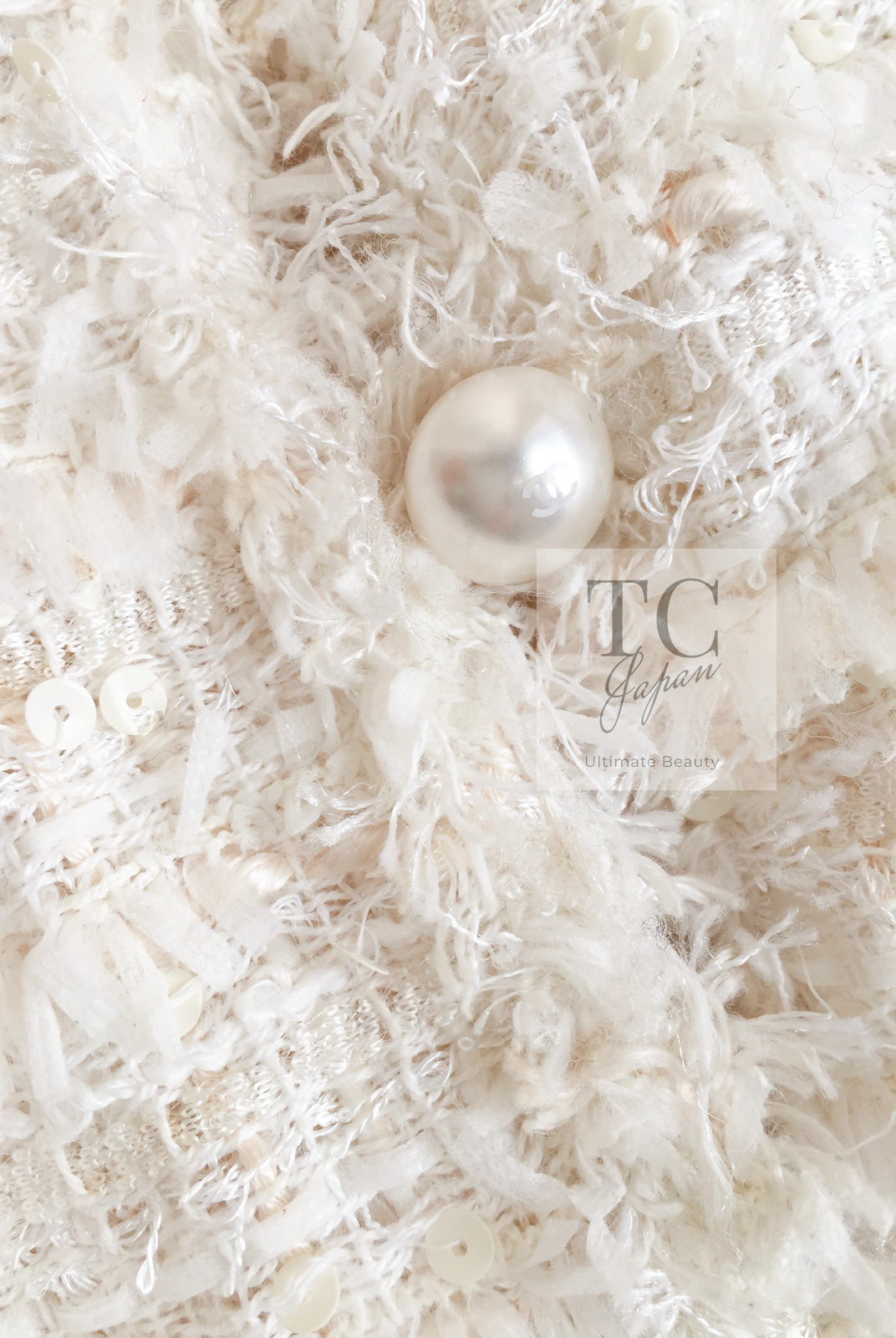 CHANEL 05S Ivory White Pearl Buttons Lesage Tweed Jacket Skirt Suit 36 40 42 シャネル アイボリー ホワイト パール CC ボタン ルサージュ ツイード ジャケット スカート スーツ 即発