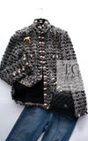 CHANEL 12PF Brown Black Metallic Tweed Jacket Skirt 36 シャネル ブラウン ブラック メタリック ツイード ジャケット スカート 即発