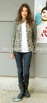 CHANEL 12PF Brown Black Metallic Tweed Jacket Skirt Suit 36 シャネル ブラウン ブラック メタリック ツイード ジャケット スカート スーツ 即発 - TC JAPAN