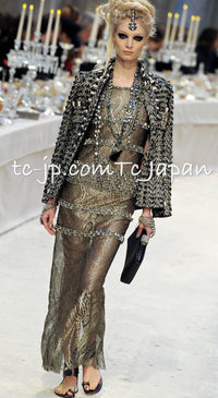 CHANEL 12PF Brown Black Metallic Tweed Jacket Skirt Suit 36 シャネル ブラウン ブラック メタリック ツイード ジャケット スカート スーツ 即発 - TC JAPAN