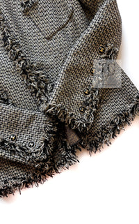 CHANEL 07S Gold Black Tweed Jacket 34 シャネル ゴールド ブラック ツイード ジャケット 即発