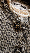 CHANEL 07S Gold Black Tweed Jacket 34 シャネル ゴールド ブラック ツイード ジャケット 即発
