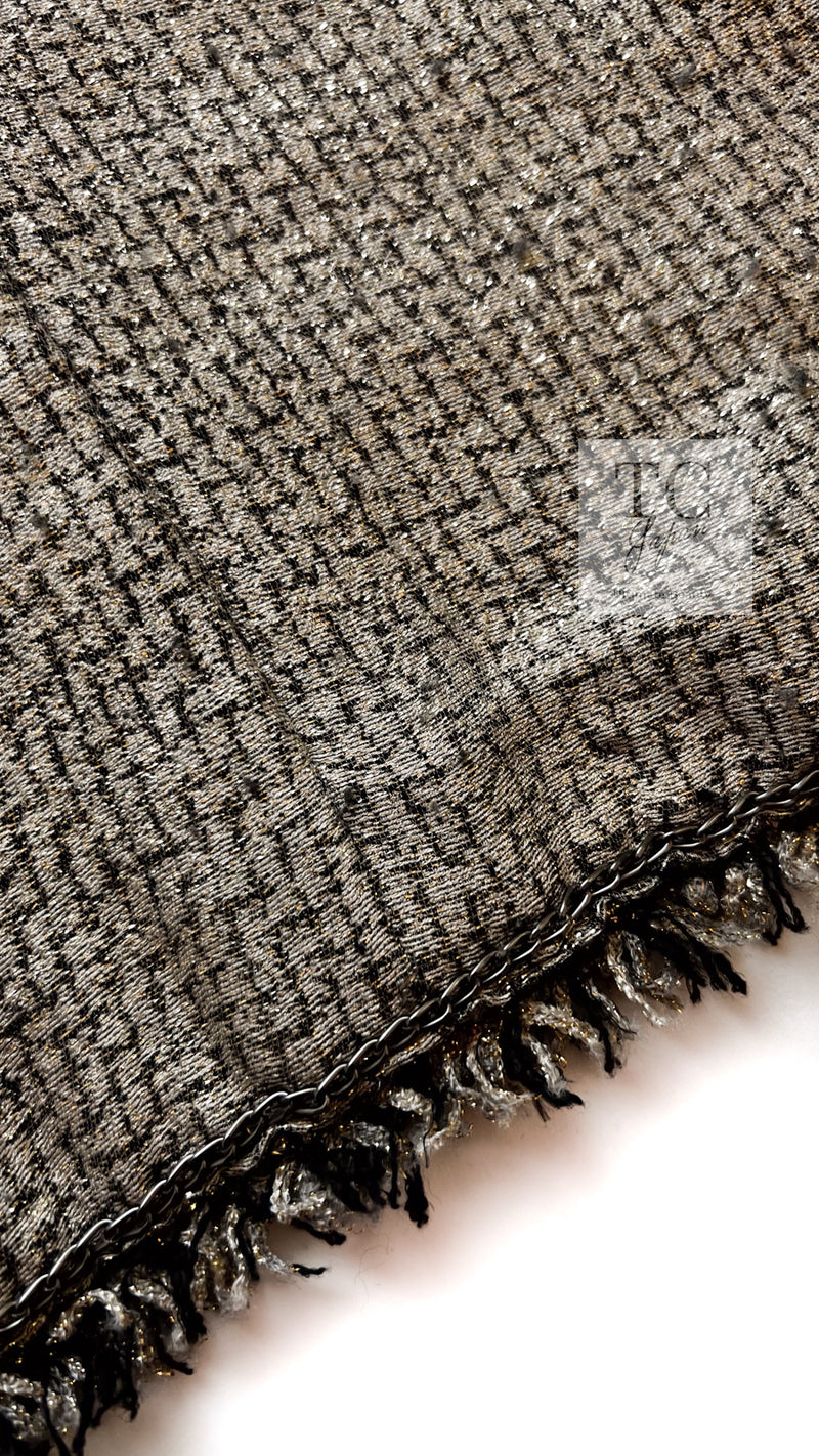 CHANEL 07S Gold Black Tweed Jacket 34 シャネル ゴールド ブラック ツイード ジャケット 即発
