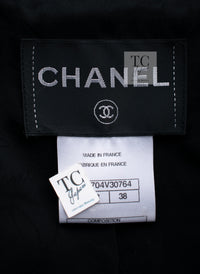 CHANEL 12A Gray Black Silver Gold Metallic Tweed Jacket 38 シャネル グレー ブラック シルバー ゴールド メタリック ツイード ジャケット 即発