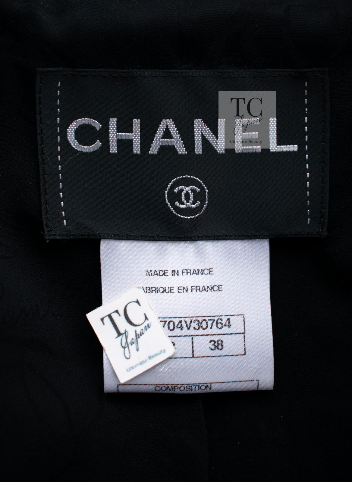 CHANEL 12A Gray Black Silver Gold Metallic Tweed Jacket 38 シャネル グレー ブラック シルバー ゴールド メタリック ツイード ジャケット 即発