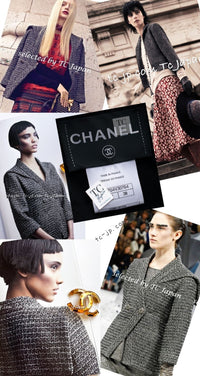 CHANEL 12A Gray Black Silver Gold Metallic Tweed Jacket 38 シャネル グレー ブラック シルバー ゴールド メタリック ツイード ジャケット 即発