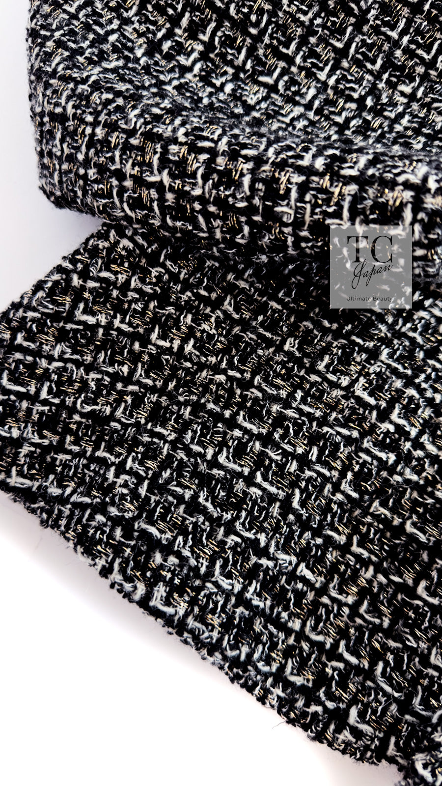 CHANEL 12A Black Gray Silver Gold Metallic Zipper Tweed Jacket 36 38 シャネル ブラック グレー シルバー ゴールド メタリック ジッパー ツイード ジャケット 即発