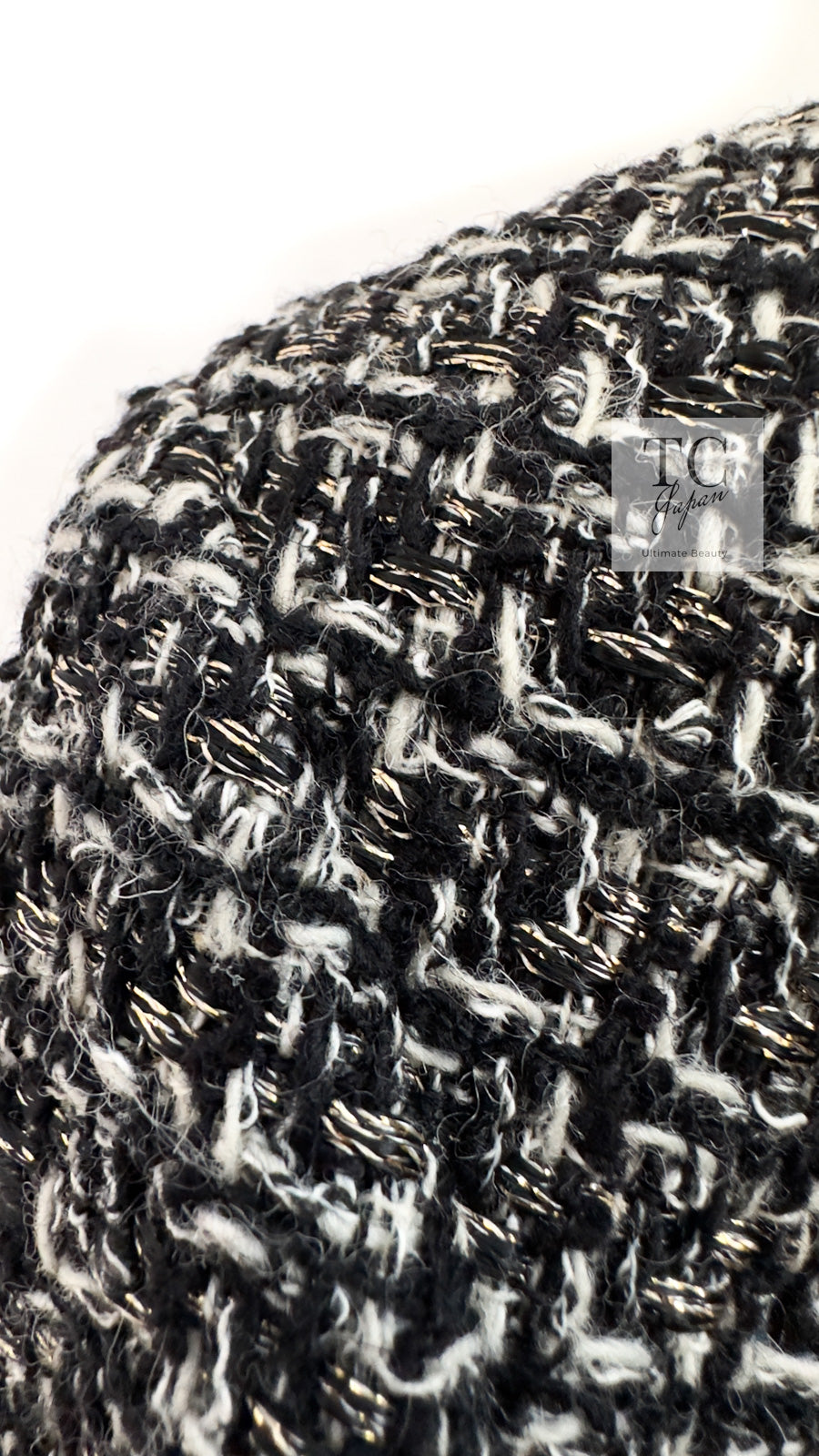 CHANEL 12A Black Gray Silver Gold Metallic Zipper Tweed Jacket 36 38 シャネル ブラック グレー シルバー ゴールド メタリック ジッパー ツイード ジャケット 即発