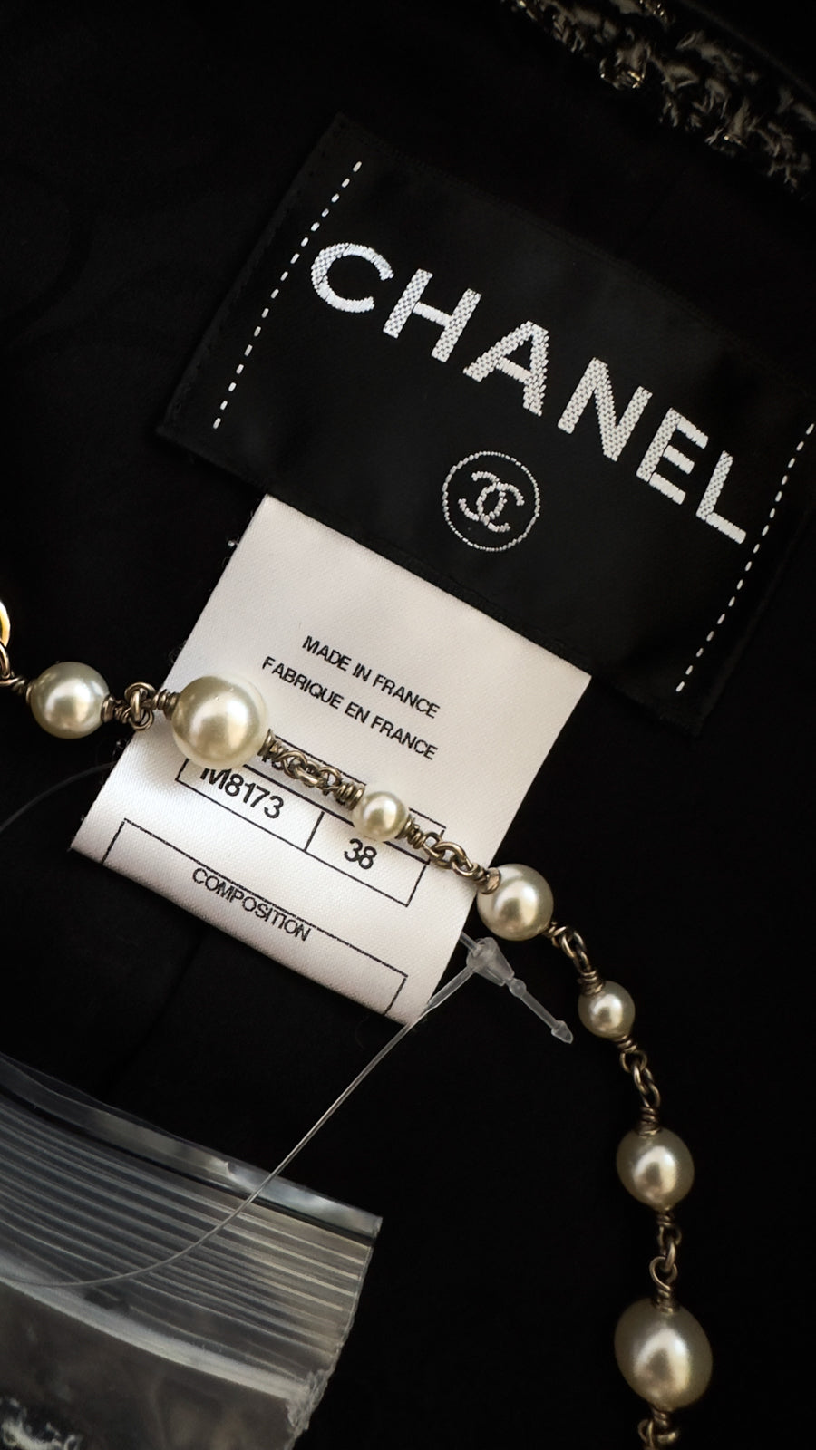 CHANEL 12A Black Gray Silver Gold Metallic Zipper Tweed Jacket 36 38 シャネル ブラック グレー シルバー ゴールド メタリック ジッパー ツイード ジャケット 即発