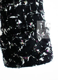 CHANEL 06A Black Purple Wool Cotton Mohair Tweed Jacket Skirt Suit 38 8