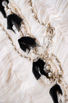CHANEL 06A Creme Ivory Ribbon Silk Cardigan Jacket Top 34 36 38 シャネル クリーム アイボリー リボン シルク ブラウス カーディガン ジャケット 即発