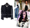 CHANEL 06A Black Ribbon Silk Penelope Cruz Cardigan Jacket Tops 38 40 44 シャネル ブラック リボン シルク ブラウス カーディガン ジャケット 即発