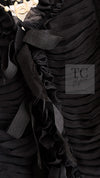 CHANEL 06A Black Ribbon Silk Penelope Cruz Cardigan Jacket Tops 38 40 44 シャネル ブラック リボン シルク ブラウス カーディガン ジャケット 即発