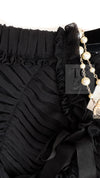 CHANEL 06A Black Ribbon Silk Penelope Cruz Cardigan Jacket Tops 38 40 44 シャネル ブラック リボン シルク ブラウス カーディガン ジャケット 即発