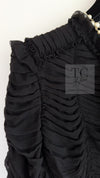CHANEL 06A Black Ribbon Silk Penelope Cruz Cardigan Jacket Tops 38 40 44 シャネル ブラック リボン シルク ブラウス カーディガン ジャケット 即発